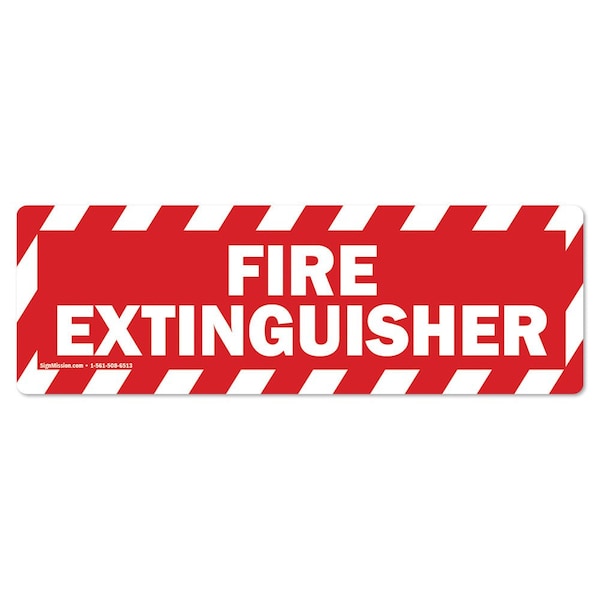 Signmission Fire Extinguisher 16in Non-Slip Floor Marker, 16" L, 16" H, FD-C-16-99936 FD-C-16-99936 - main